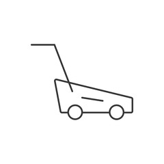 Lawnmower line icon