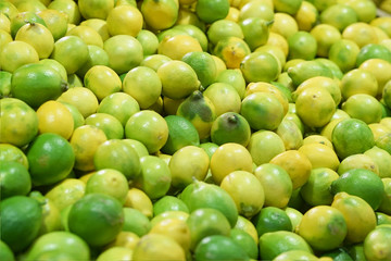 Fresh fruit in market stall ready for sale at farmers market