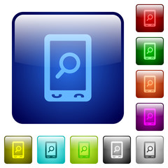 Mobile search color square buttons