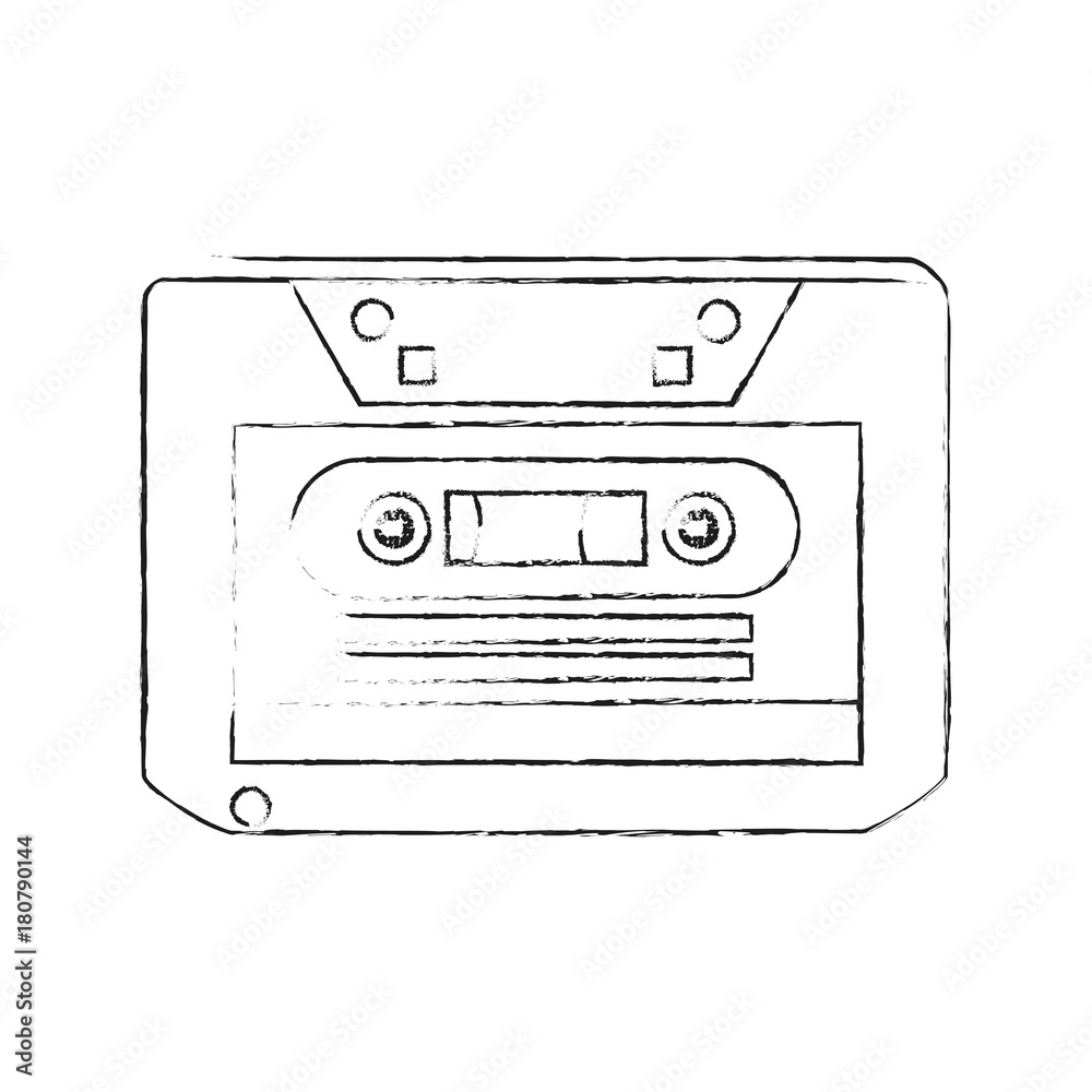 Poster music old cassette icon vector illustration graphic design