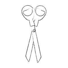 Scissor utensil isolated icon vector illustration graphic design