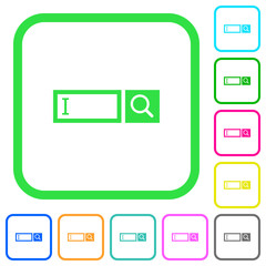 Search box with cursor vivid colored flat icons icons