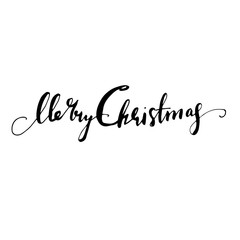 Fototapeta premium Christmas hand lettering signature.
