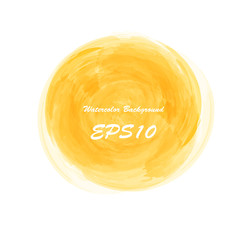 Sunny summer yellow. Watercolor abstract colored background for text banner. Watercolour isolated vector illustration backdrop. Wet hand drawing splash spot poster frame.