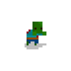 Pixel character zombie for games and web sites