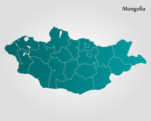 Fototapeta premium Map of Mongolia