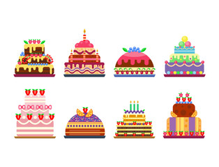 Wedding cake pie hand drawn style sweets dessert bakery ceremony delicious vector illustration.