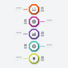 Fototapeta premium Business infographics template 4 steps