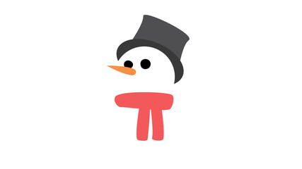 cute friendly looking snowman graphic