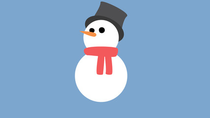 cute friendly looking snowman graphic blue