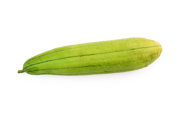Fresh ridge gourd Luffa isolated on white background
