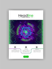 Fototapeta premium Futuristic circles with internet and business interface background with numbers. Infographic data. Head-Up Display, HUD.