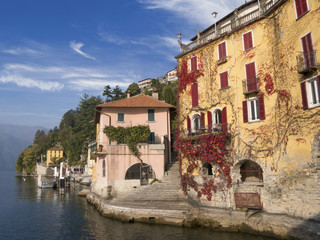 Fototapeta na wymiar Landscape of the beautiful village of Nesso, on Lake Como