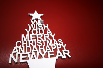 Merry Christmas and a happy new year Typography