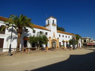 Obraz premium El Rocío es una pequeña aldea del municipio de Almonte (Huelva) Andalucia