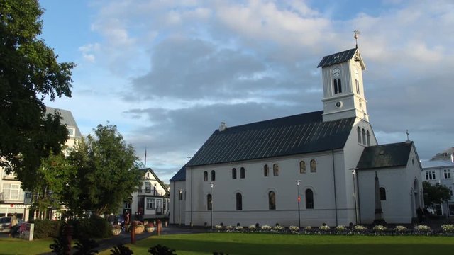 REYKJAVIK, ICELAND - Reykjavik Cathedral (Domkirkjan)