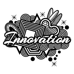 Innovation doodles.  Vector Illustration on white background
