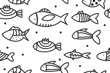 Fototapeta premium Doodle fish