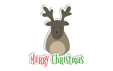 Obraz na płótnie Canvas Merry Christmas. Holiday greeting card. Vector illustration. 