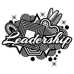 Leadership symbol  for flyer, poster, banner, web header. Abstract background