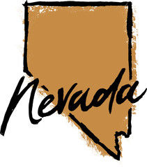 Hand Drawn Nevada State Illustration