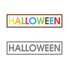 Colorful vector letters icon. word Halloween vector
