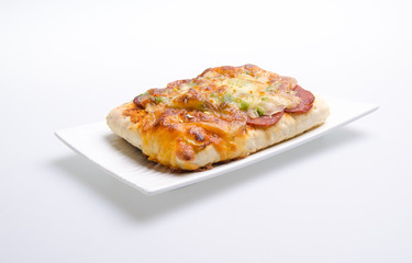 Pizza isolated on white background.