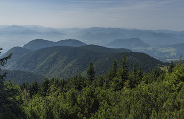 Fototapeta na wymiar View in Velky Choc area in Slovakia mountains