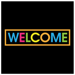 Colourful vector letters icon. word Welcome vectore 