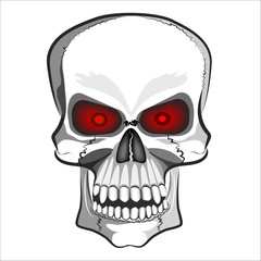 Abstract image of a human skull