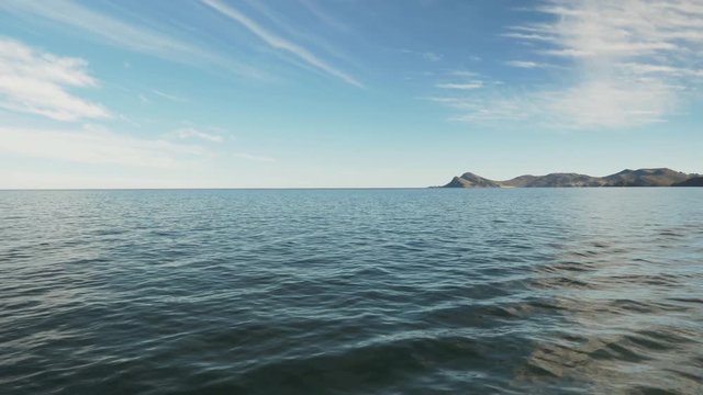 Wide, vast Lake Titicaca in Bolivia