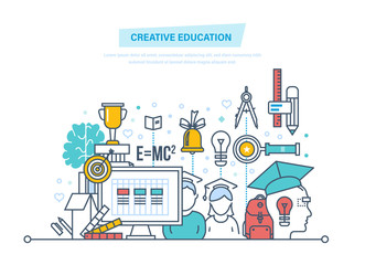 Creative education. Training, creativity distance learning, technology, knowledge, teaching, skills.