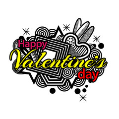 Happy valentine day symbol  for flyer, poster, banner, web header. Abstract background