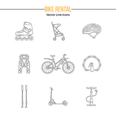 Active Lifestyle Vector Outline Icon Set