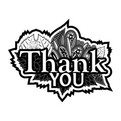 Thank you doodles. vector illustrator