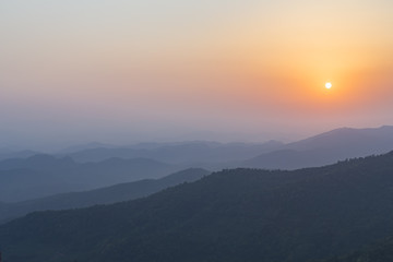 Fototapeta premium Beautiful natural in the morning on high mountain.