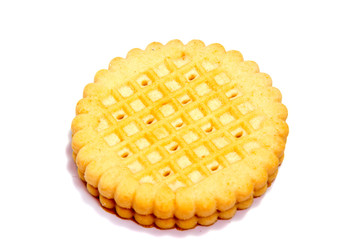 biscuit Swiss roll isolated on white background