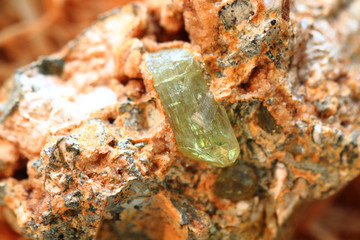 detail apatite mineral ..