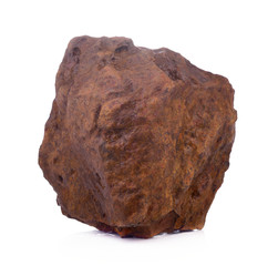 Red stone on white background