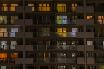 Obraz premium condominium night light in Japan