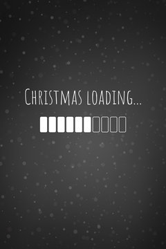 Christmas loading bar card or phone wallpaper