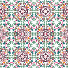 seamless floral pattern with smooth color background