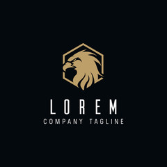 eagle head luxury logo design concept template