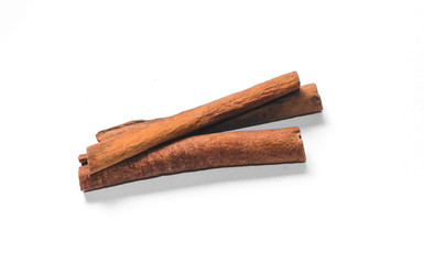 Several cinnamon sticks, isolate