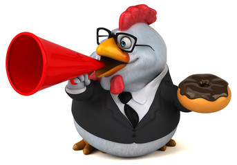 Fun chicken - 3D Illustration