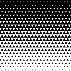 Abstract gradient pattern with triangles. Halftone texture.