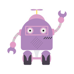 cute robot vector