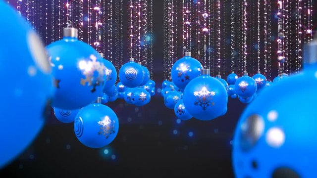 Christmas Ornaments Looping Flythrough Animation
