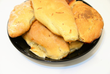 Homemade pies closeup.