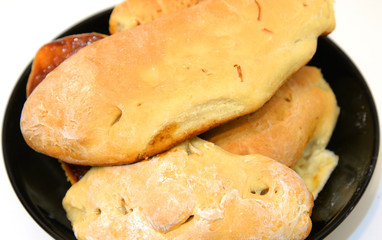 Homemade pies closeup.